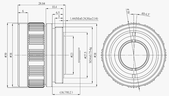 FWD-19-02 19mm F1.0 LWIR Motorized Zoom Lens with 8-12 μm Wavelength and -40°C to +80°C Operating Temperature for 384×288@12μm Sensor